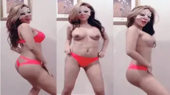Tante Toge Bikini Pink Ebot Video by simontok