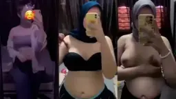 Hijab Montok Pamer Body Depan Cermin Video by HQporner